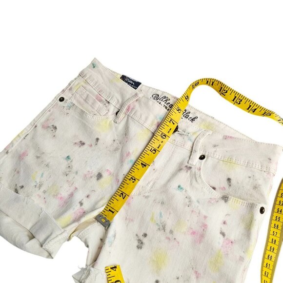 Bullhead Black Denim Paint Print Tie Dye Cutoff Shorts, Size 3 - Picture 4 of 8